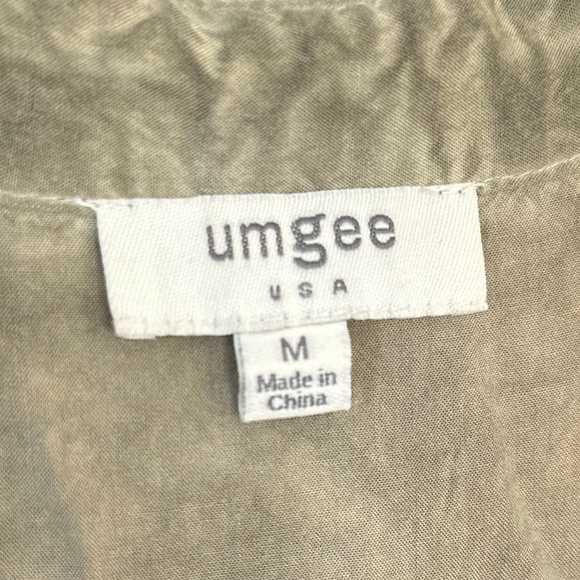 Umgee Dark Tan Rustic Sleeveless Button Up Tank Size M - Picture 4 of 8